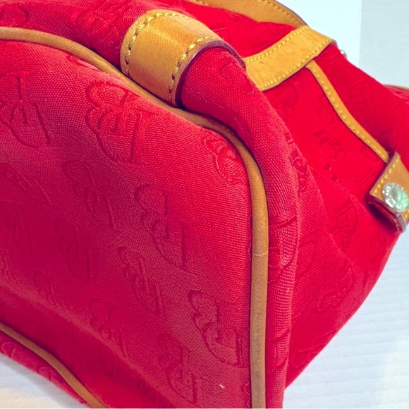 Dooney & Bourke Red and Tan Tote Bag - Picture 7 of 11